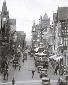 Picture of Cheshire - Chester, Bridge Street c1930s - N064
