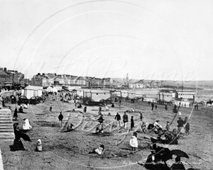The Beach and Town, Weymouth in Dorset c1890s