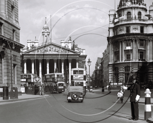 Bank Junction at the Royal Exchange in London c1930s