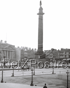 Trafalgar Square before the Landseer Lions were added in London 1867