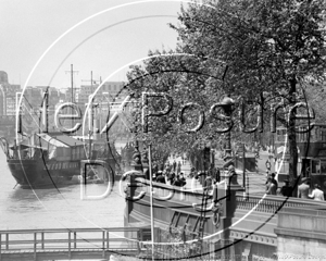 Thames and Embankment viewed from Blackfriars Bridge, London c1930s