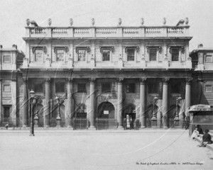 Entrance to the Bank of England, Threadneedle Street, London c1880s