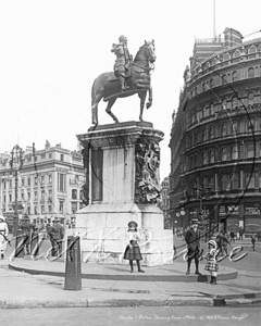 Charles I Statues at Charing Cross by Trafalgar Square in Central London c1900s