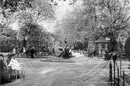 Fountain in Kennington Park, Kennington in South East London c1900s