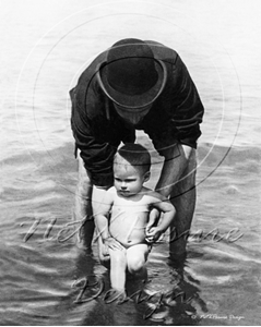 Picture of Misc - Seaside Father & Son c1900s - N1145