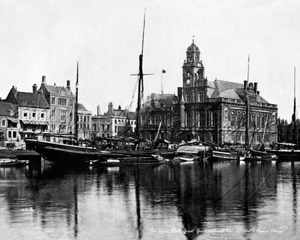 Town Hall and Docks, Great Yarmouth in Norfolk c1890s