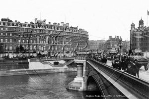 Blackfriars Bridge and The Thames in London c1910s