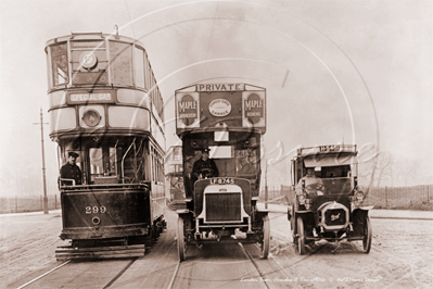 Picture of London - Tram, Omnibus and Taxi c1900s - N3152