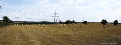 Picture of Yorks - Coxwold, Bales of Hay Panorama 2014 - N2948