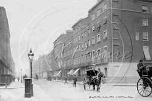 Gloucester Place at the junction of Montagu Place and Dorset Street in Central London c1900s