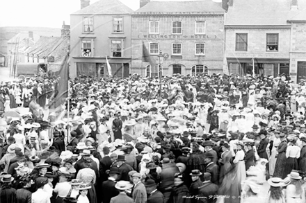 Picture of Cornwall - St Just,  Market Square, Celebration Coronation of Edward VII c1902 - N3476
