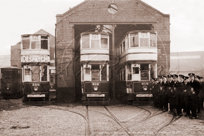 Last Tram Car to run, Birmingham in Warwickshire 4th July 1953