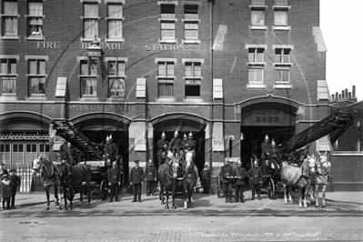 Picture of London, E - Hackney, London Fire Brigade and Kingsland Fire Station c1909 - N3540