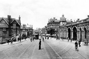 London Road and Midland Station in Leicester c1910s