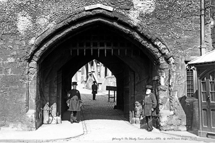 Gateway To The Bloody Tower at The Tower of London c1890s