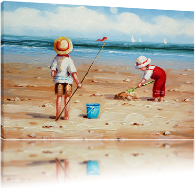 Picture of Seaside - Children at the Seaside - O085