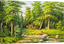Picture of Landscapes - River and Forest Scene - O055