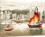 Picture of Landscapes - Hong Kong Harbour & Junk Boat - O030