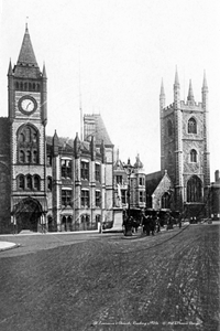 Picture of Berks - Reading, Market Place and St Lawrence Church c1900s - N3846