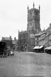 Picture of Worcs - Worcester, City Cathedral and High Street c1930s - N3896