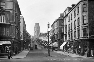 High Street and University Tower, Bristol in Avon c1920s