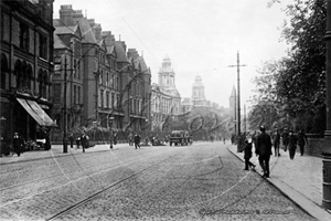 Picture of Lancs - Manchester, Oxford Road from Nelson Street c1900s - N4280