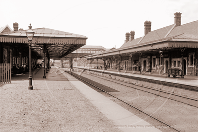 Railway Station Platform, Bournemouth in Dorset c1900s