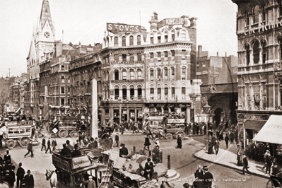 Ludgate Circus in London c1900s