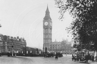 Picture of London - Houses of Parliament from Parliament Square c1920s - N4630