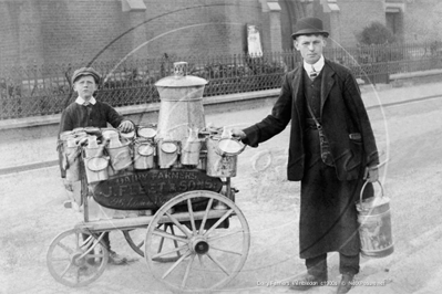 Picture of London, SW - Wimbledon, Milk Delivery Man c1900s - N4698