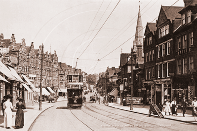 Streatham High Road from Station in South West London c1900s