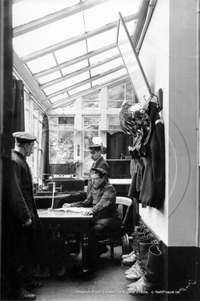 Picture of London Life  - London Fire Brigade, Telegraph Room c1900s - N4756