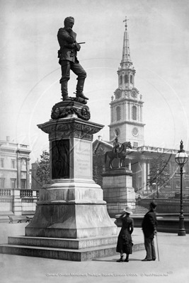 Picture of London - Trafalgar Square, General Gordon Monument c1890s - N4861