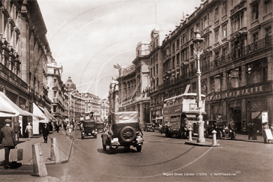 Regent Street in Central London c1930s