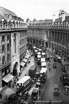 The Quadrant, Regent Street in Central London c1930s