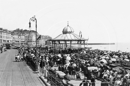 The Band Stand & Promenade, Hastings in Sussex c1900s