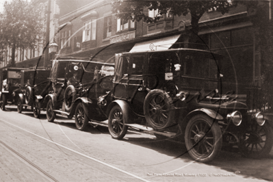 Taxi Rank, Alcester Road, Moseley, Birmingham in Warwickshire c1920s